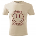 Tricou natural tineret-copii, Zambeste, Isus te iubeste!